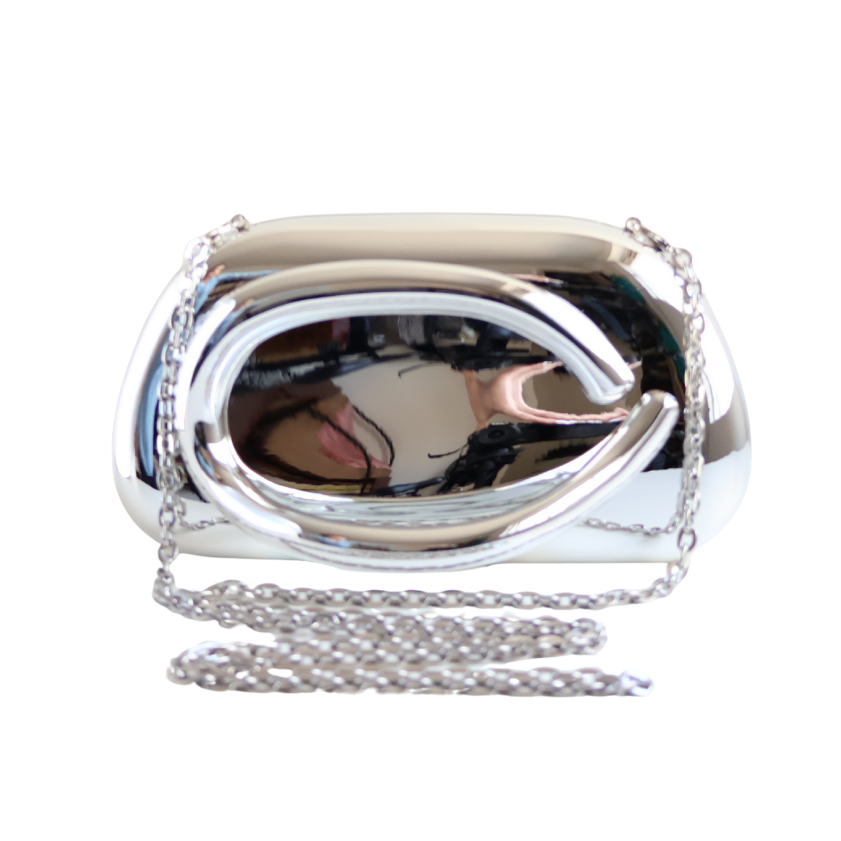 Bolsa de Festa Clutch Metalizada Prata