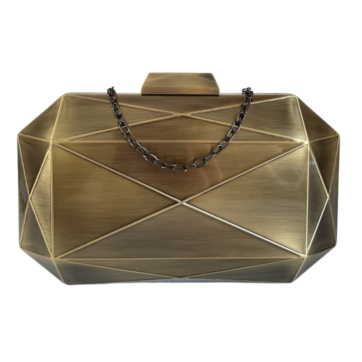 Bolsa Festa Clutch Metal Escovado Ouro Envelhecido - ReUse