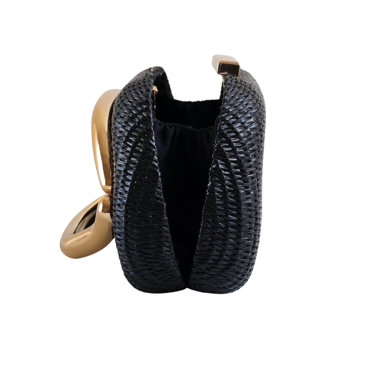 Bolsa de Festa Clutch Palha Preta