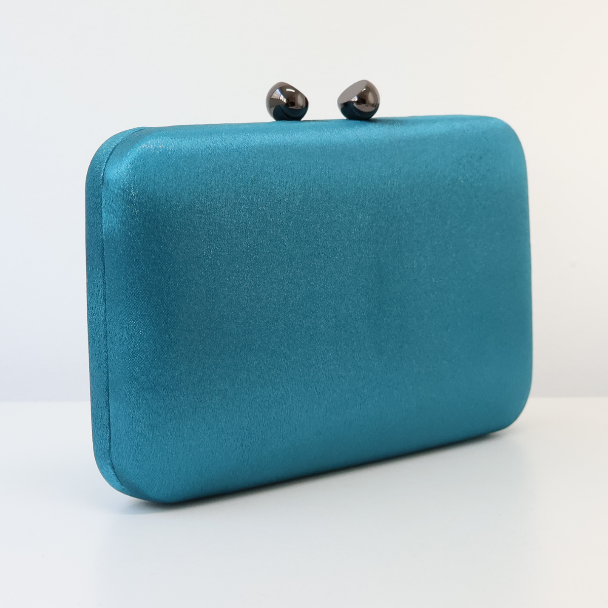 Bolsa Clutch Festa Cetim Azul Turquesa