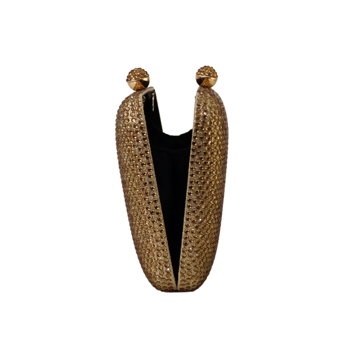 Bolsa Festa Clutch Pedraria Strass Dourada