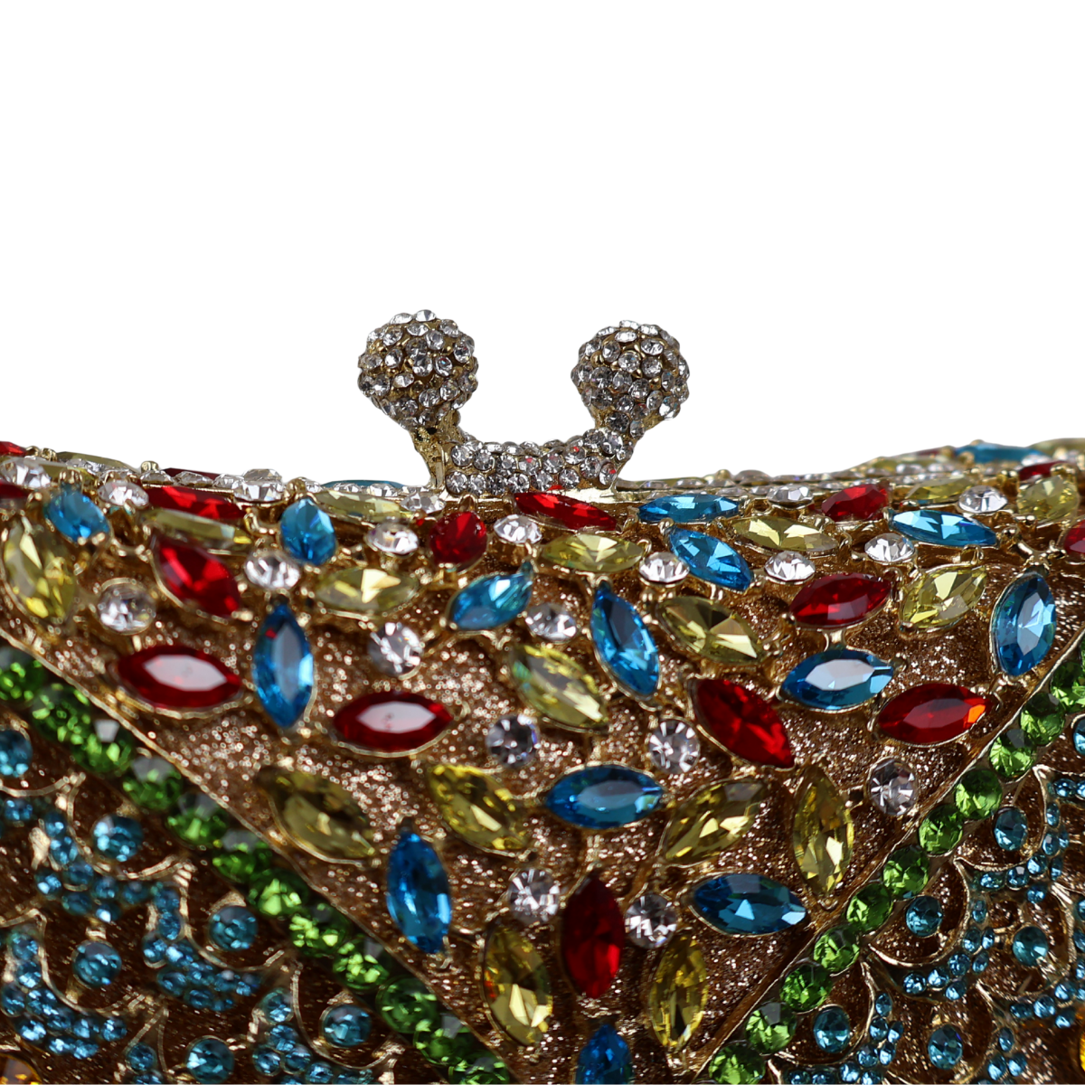 Bolsa Festa Clutch Pedraria Strass Colorida