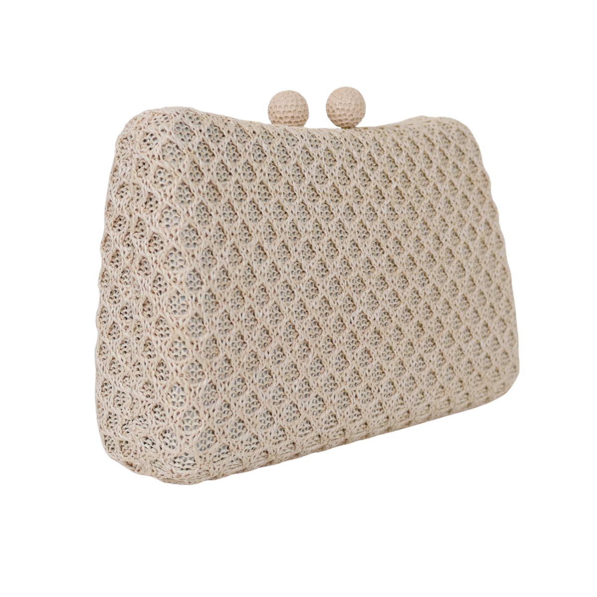 Bolsa de Festa Clutch Palha Off White