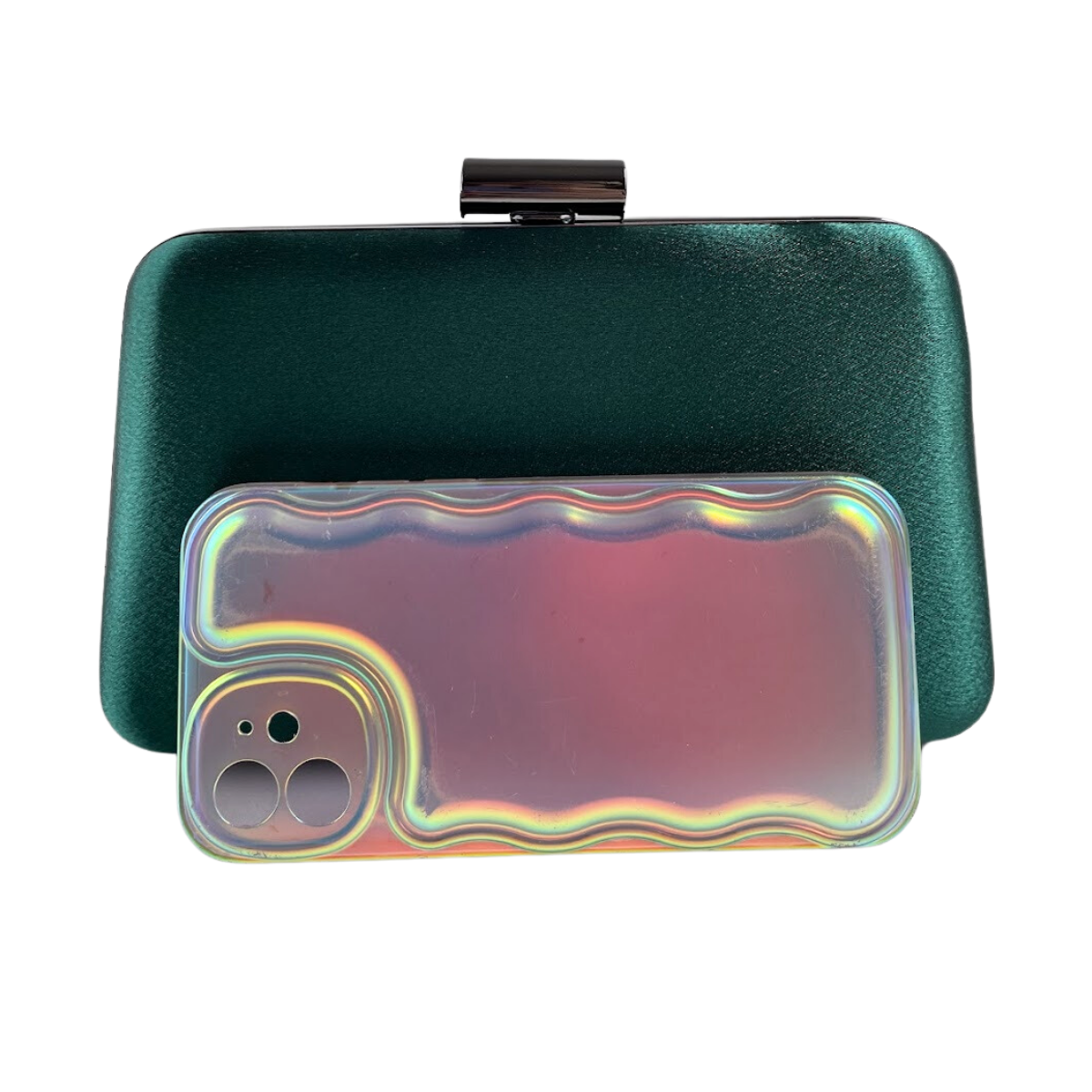 Bolsa Festa Clutch Tecido Acetinado Verde