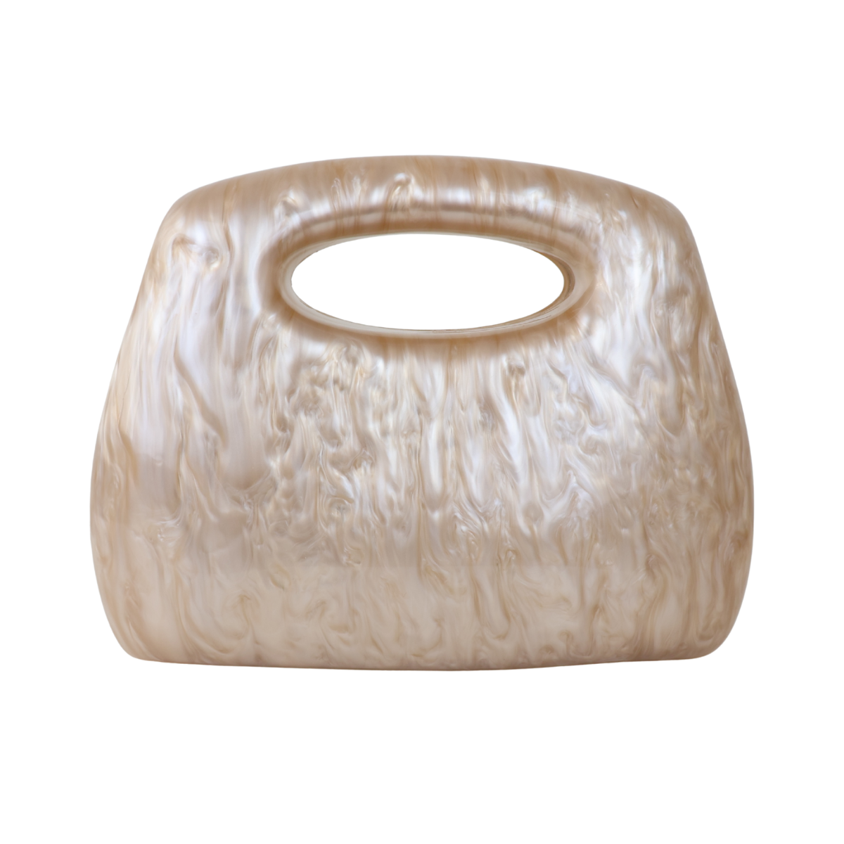 Bolsa de Mão Clutch Festa Acrílico Bege