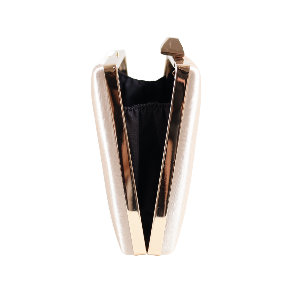 Bolsa de Festa Clutch Cetim Bege