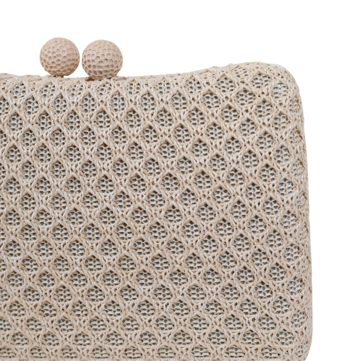 Bolsa de Festa Clutch Palha Off White