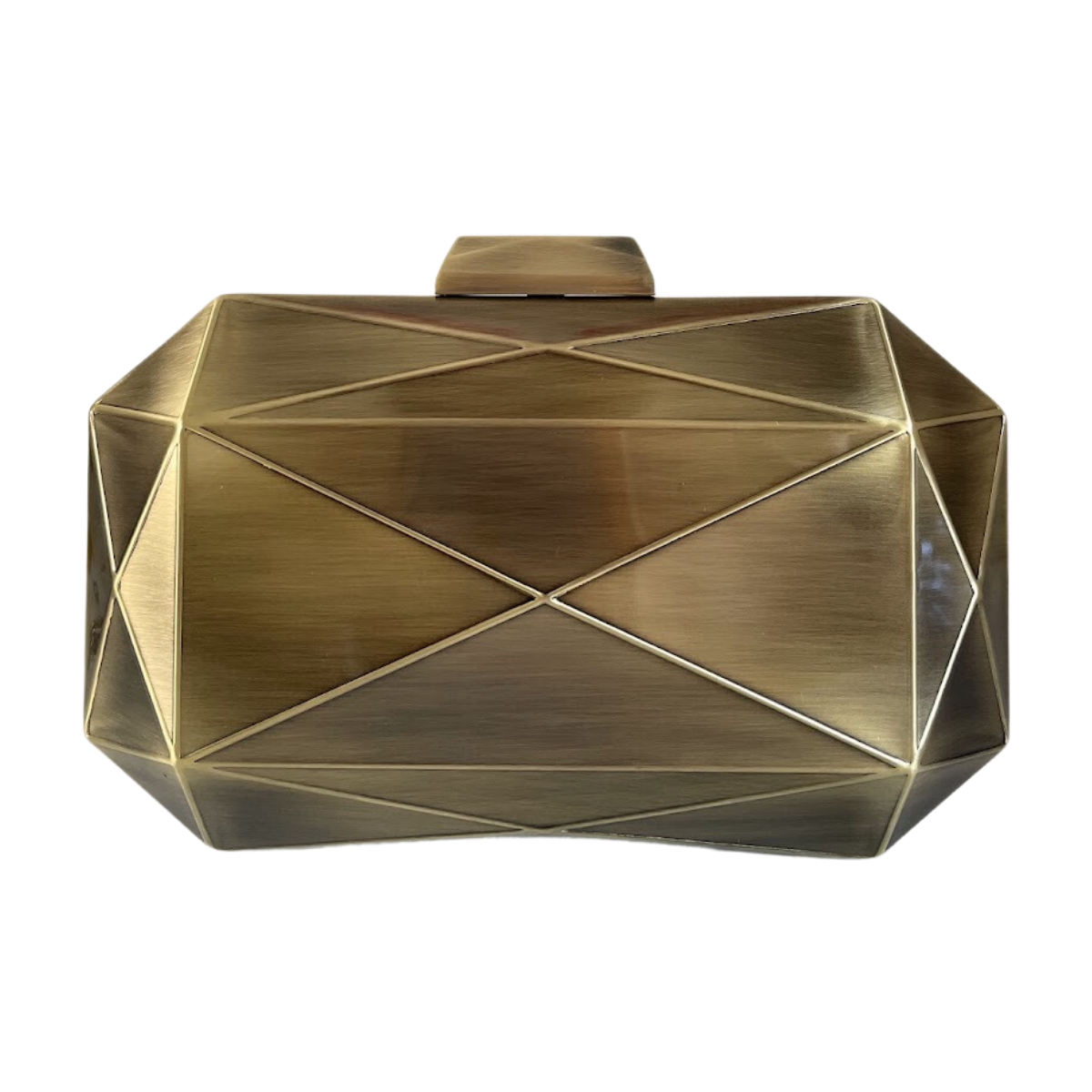 Bolsa Festa Clutch Metal Escovado Ouro Envelhecido - ReUse