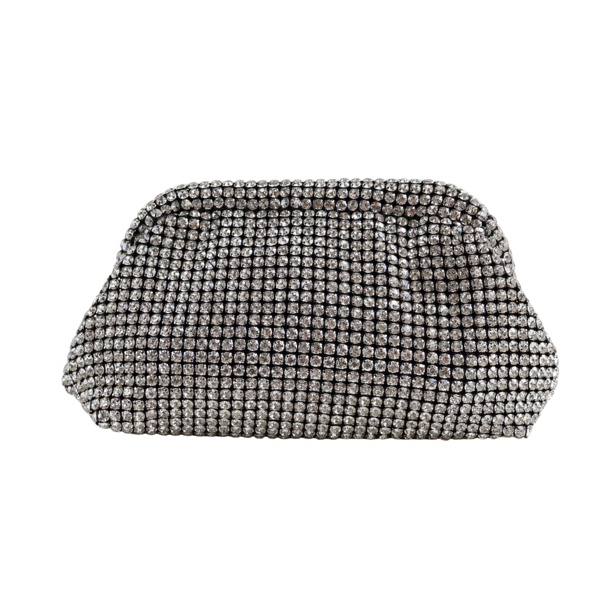 Bolsa Festa Clutch Preto com Strass Translúcido