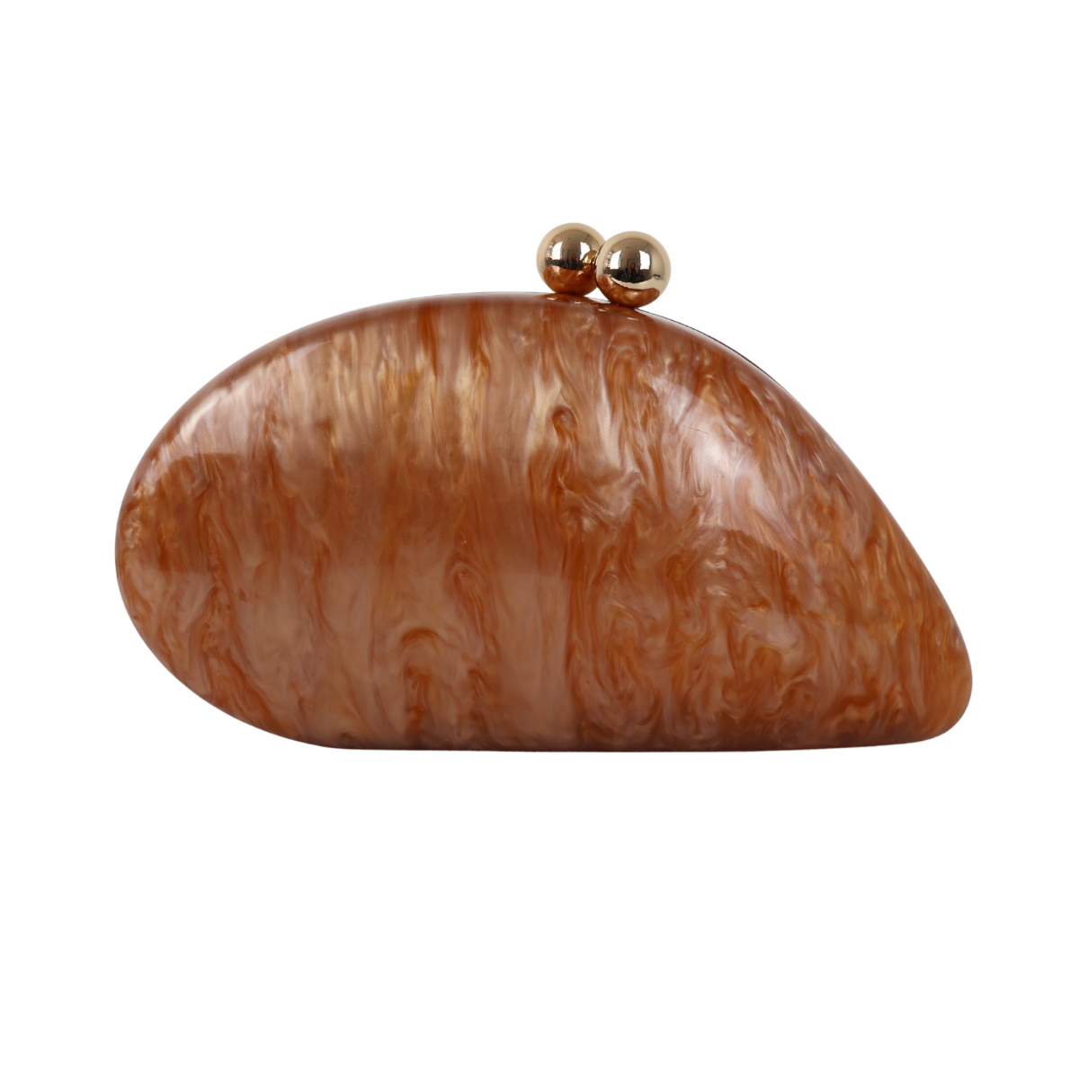 Bolsa de Festa Clutch Acrílico Perolada Terracota