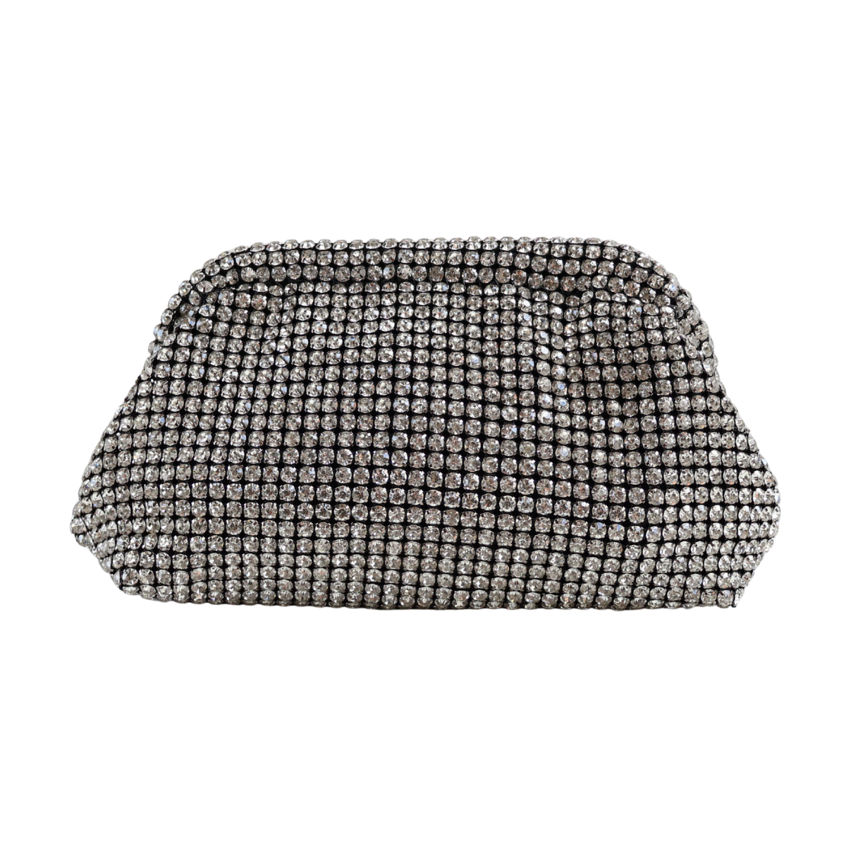 Bolsa Festa Clutch Preto com Strass Translúcido