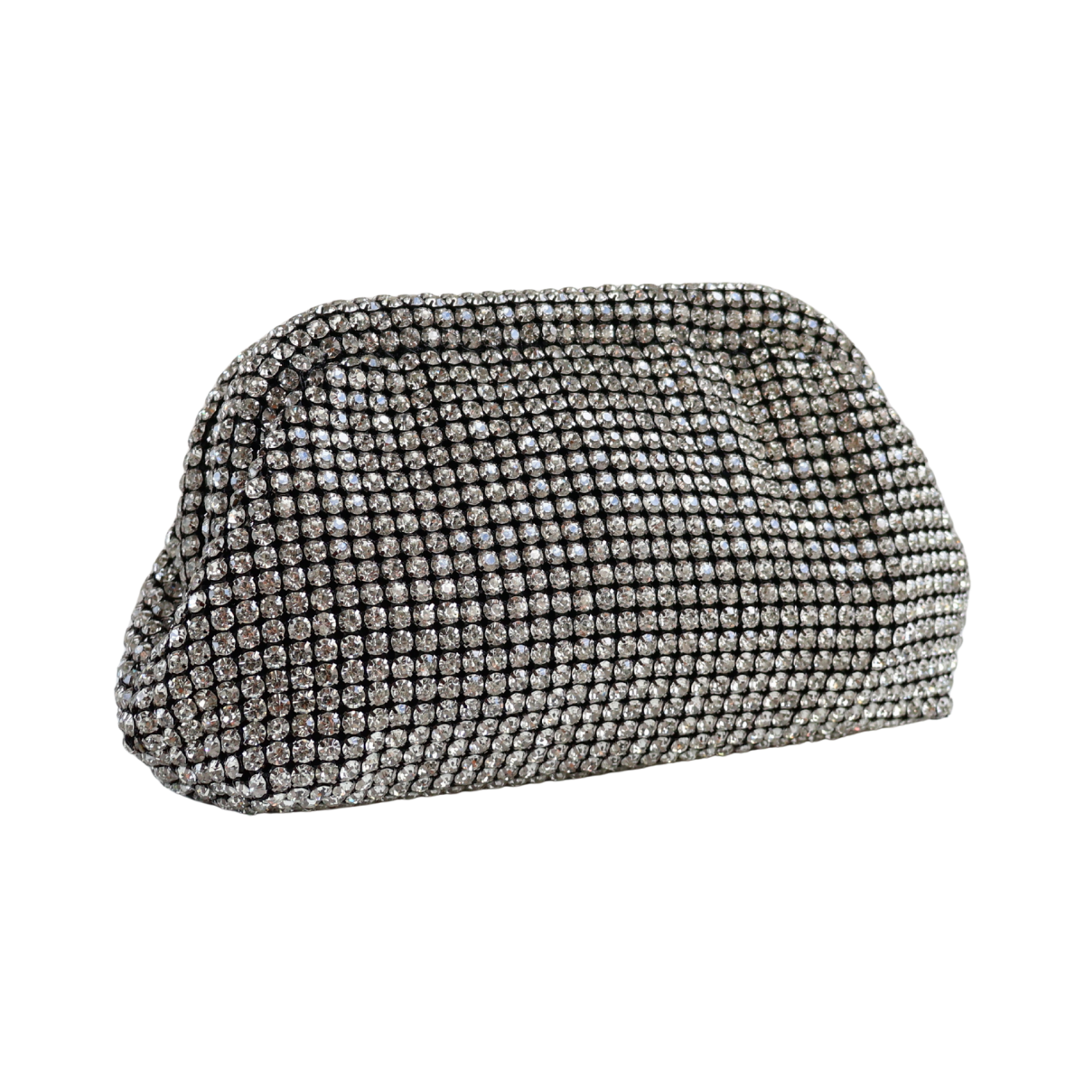 Bolsa Festa Clutch Preto com Strass Translúcido
