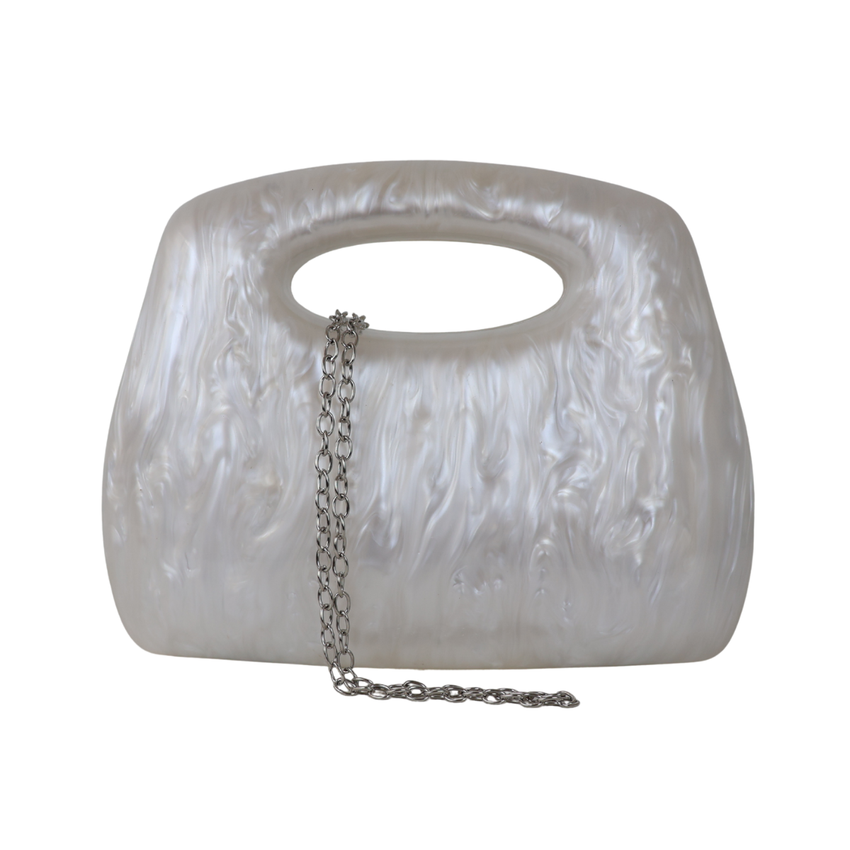 Bolsa de Mão Clutch Festa Acrílico Off White