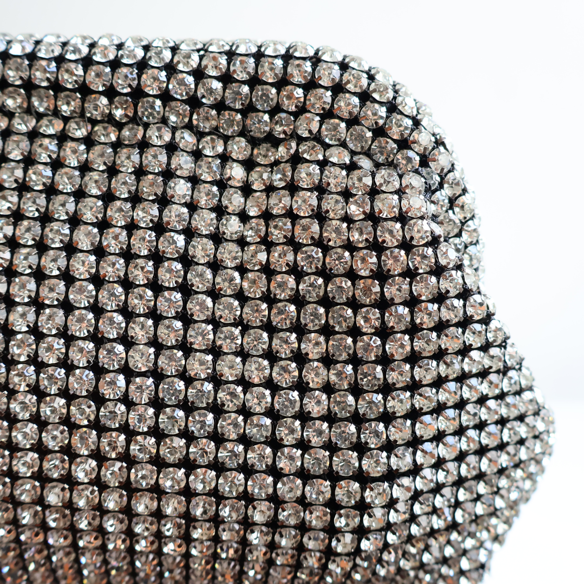 Bolsa Festa Clutch Preto com Strass Translúcido
