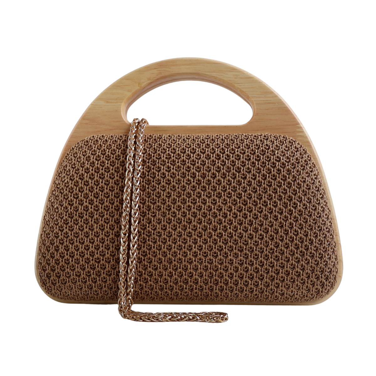 Bolsa de Mão Clutch Festa Palha Marrom