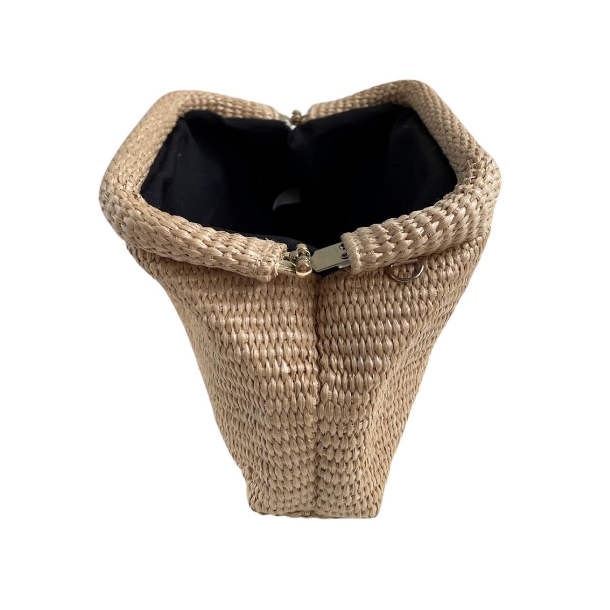 Bolsa Pouch Festa Clutch Palha Bege
