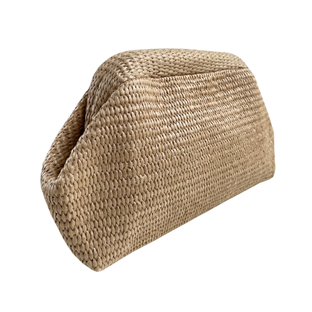 Bolsa Pouch Festa Clutch Palha Bege
