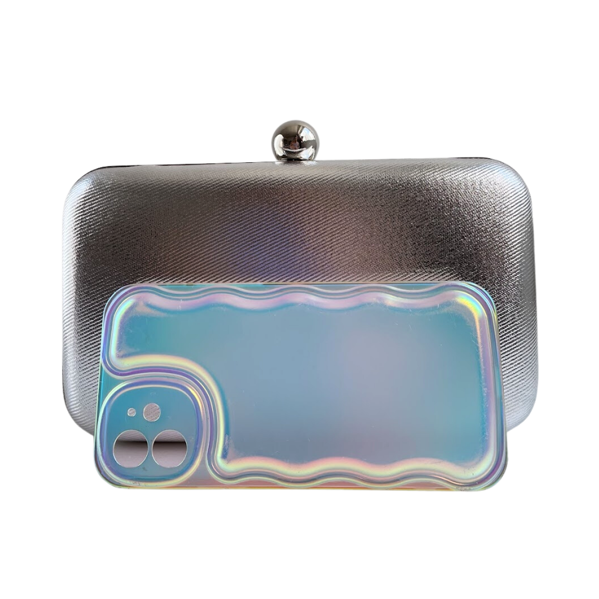 Bolsa de Festa Clutch Prata