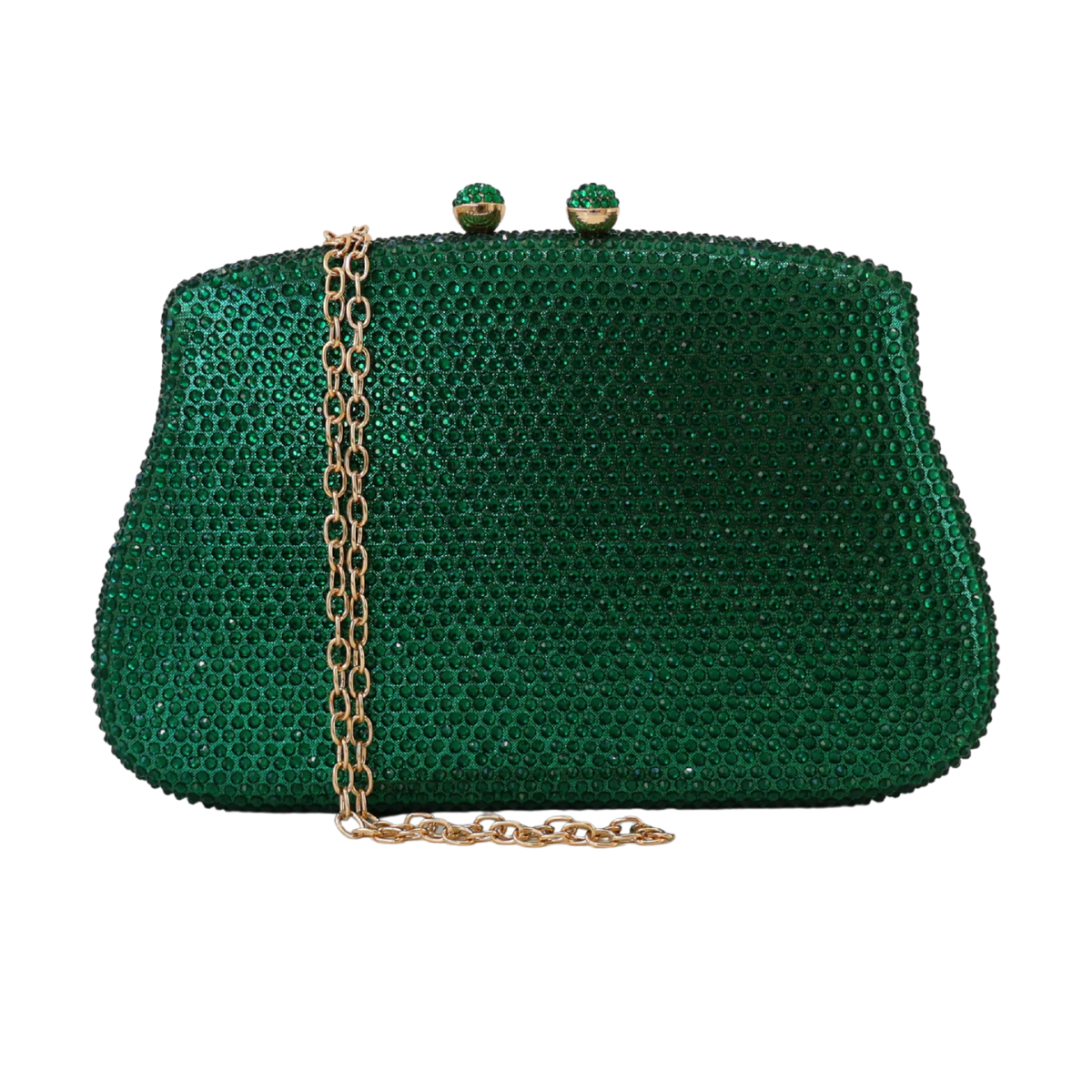 Bolsa Festa Clutch Pedraria Strass Verde