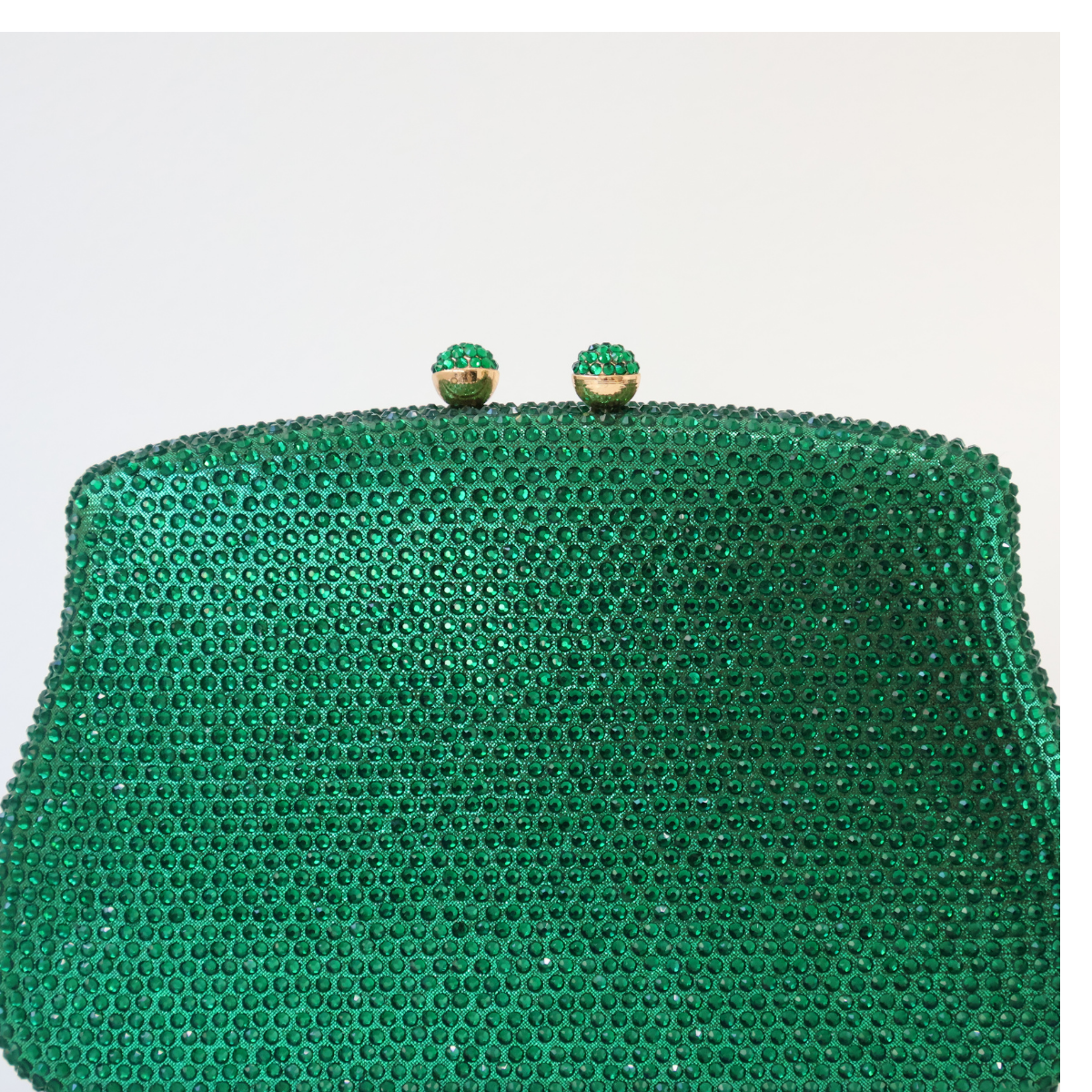 Bolsa Festa Clutch Pedraria Strass Verde
