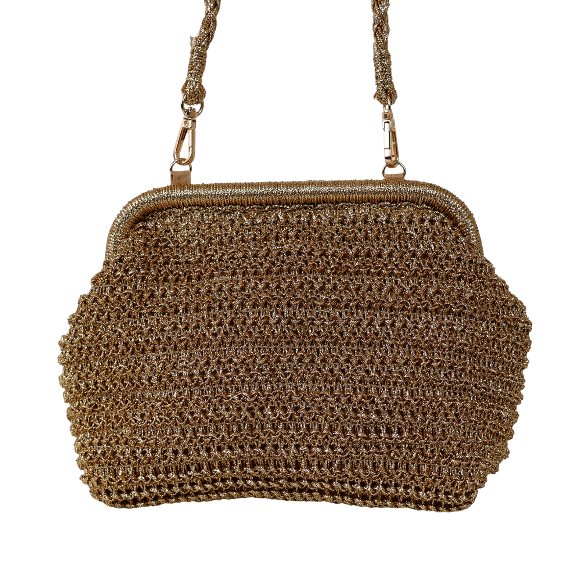 Bolsa Festa Pouch Palha Dourada