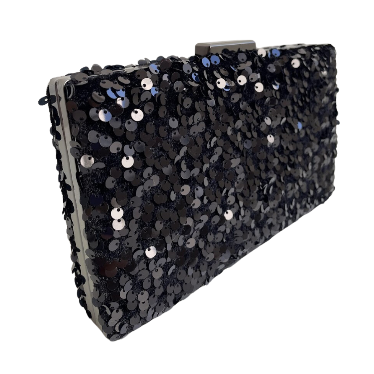 Bolsa de Festa Clutch Paetê Lantejoulas Preta - ReUse