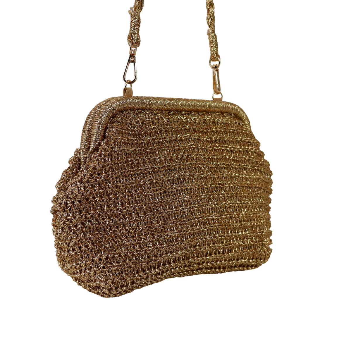 Bolsa Festa Pouch Palha Dourada