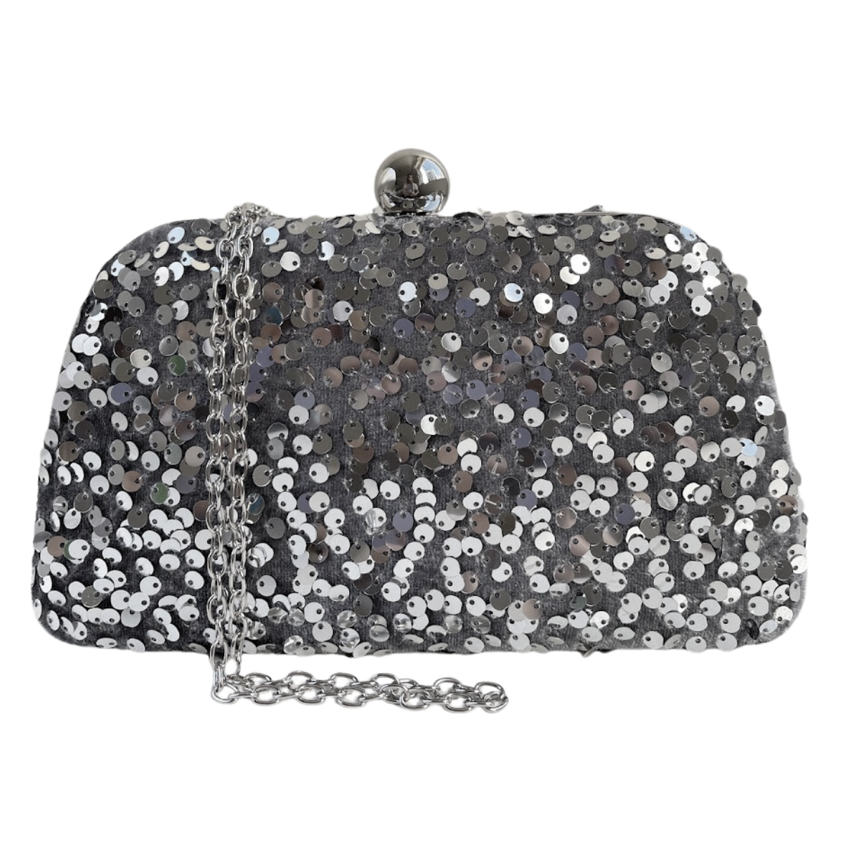 Bolsa de Festa Clutch Paetê Lantejoulas Prata - ReUse
