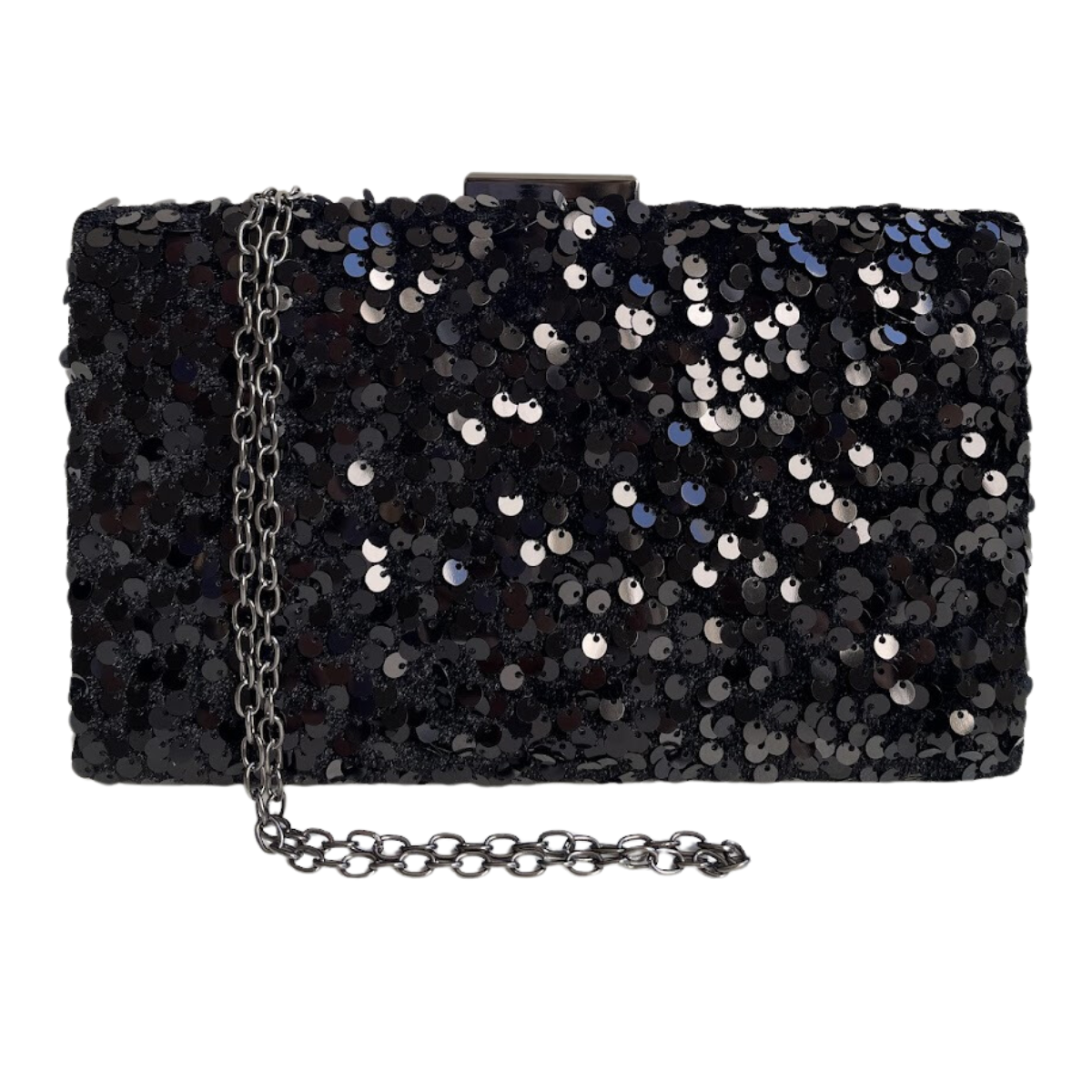 Bolsa de Festa Clutch Paetê Lantejoulas Preta - ReUse