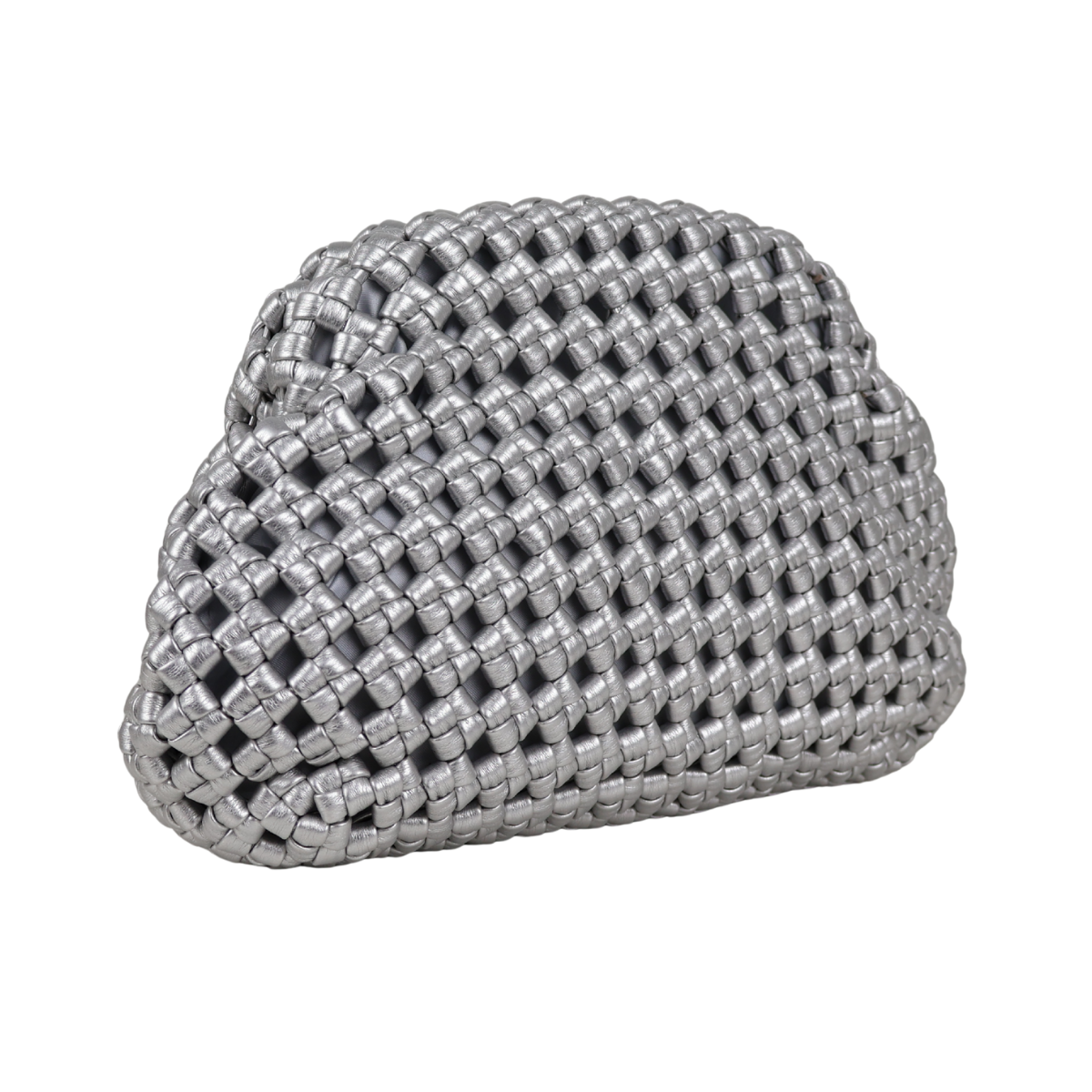 Bolsa de Festa Pouch Tressê Prata