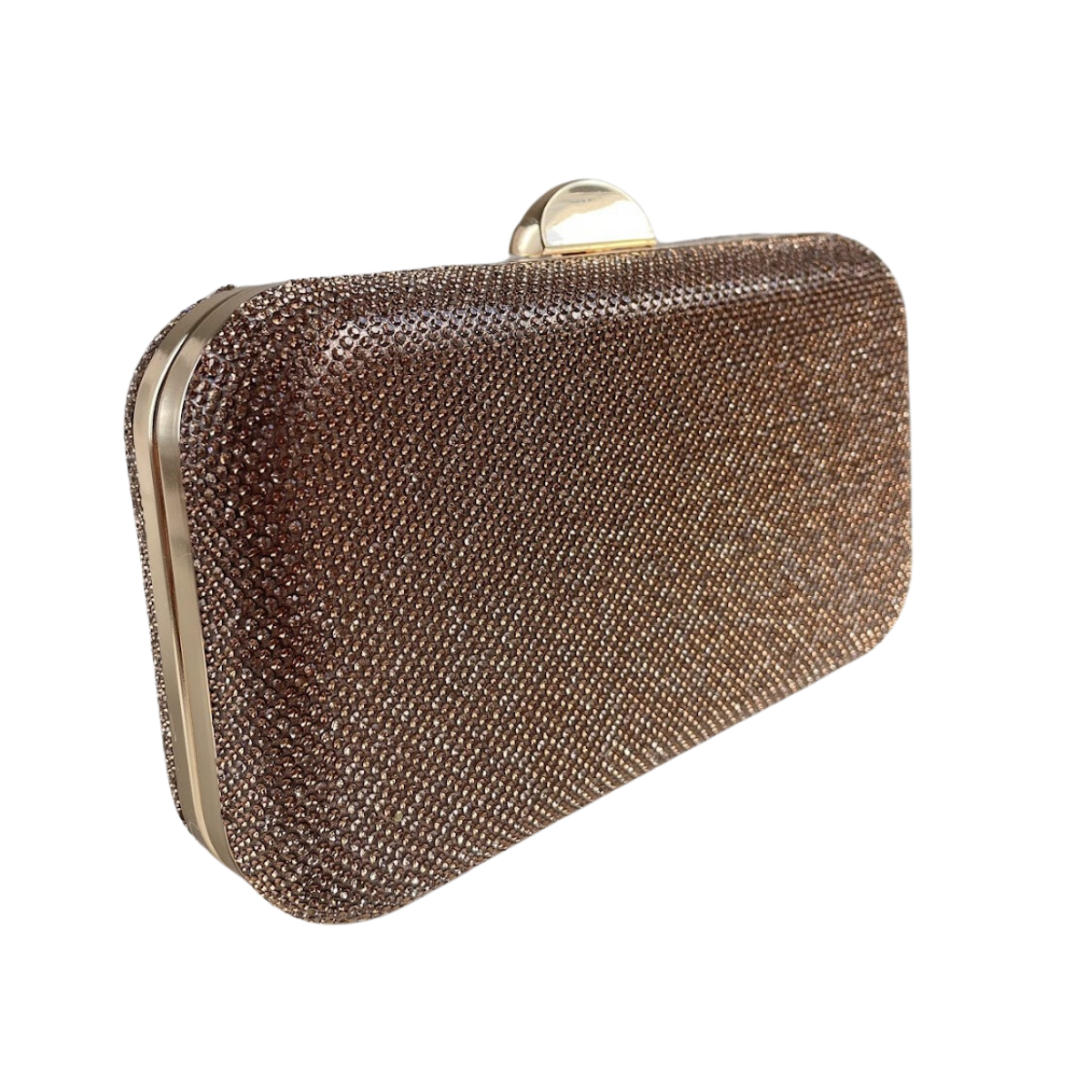 Bolsa Festa Clutch Pedraria Strass Champagne