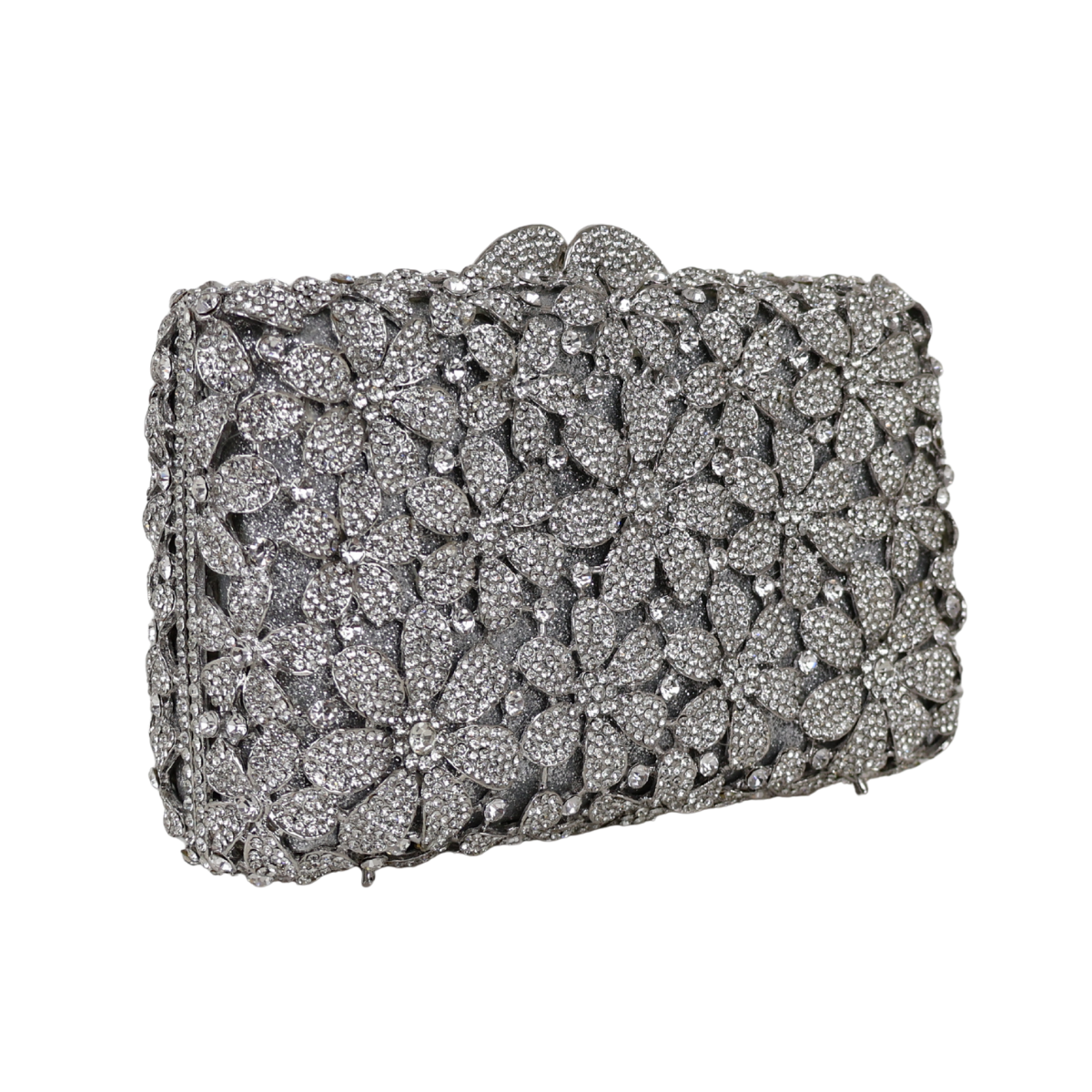 Bolsa Festa Clutch Pedraria Strass Prata