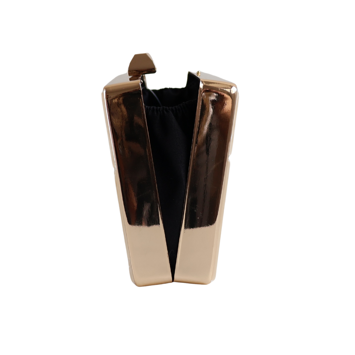 Bolsa de Festa Clutch Acrílico e Metal Bege