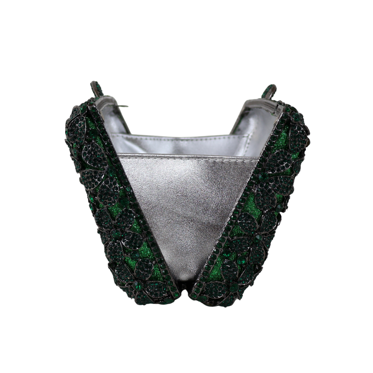 Bolsa Festa Clutch Pedraria Strass Verde