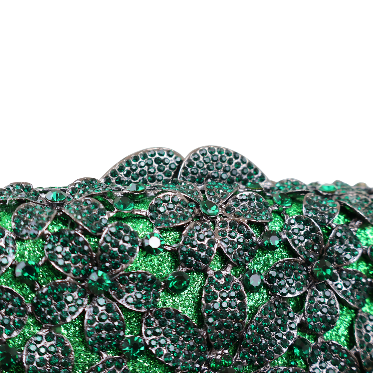 Bolsa Festa Clutch Pedraria Strass Verde