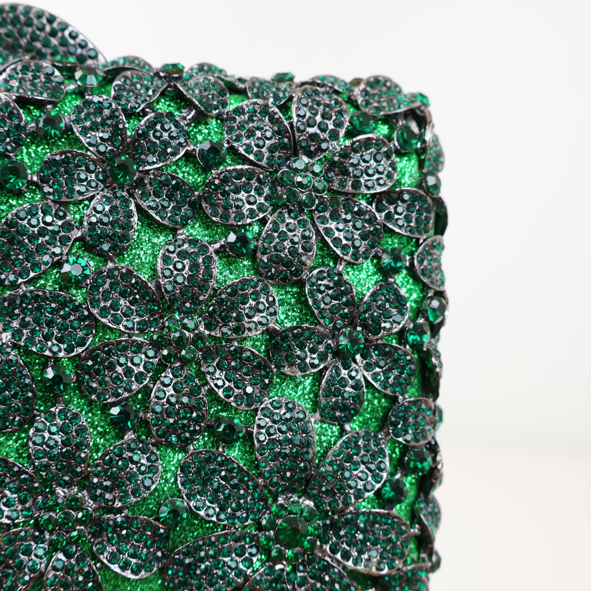 Bolsa Festa Clutch Pedraria Strass Verde