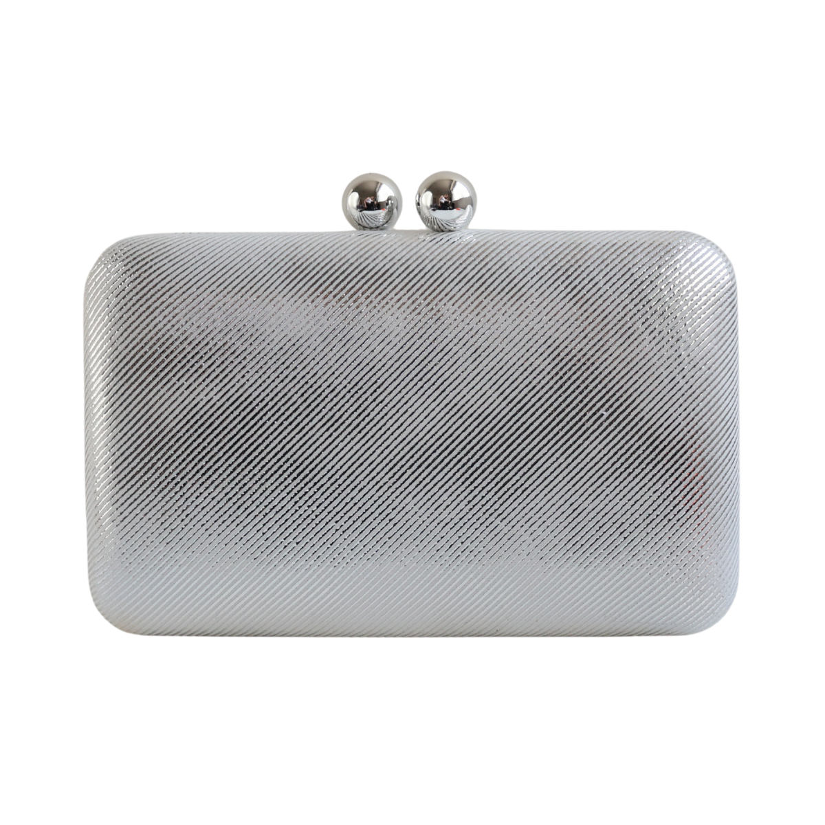 Bolsa de Festa Clutch Vinil e Tecido Prateada - ReUse