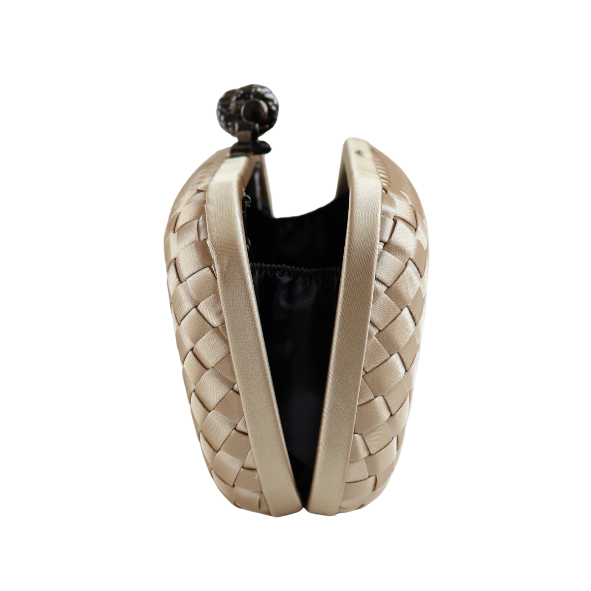 Clutch Tressê Cetim Inspired Pequena Bege