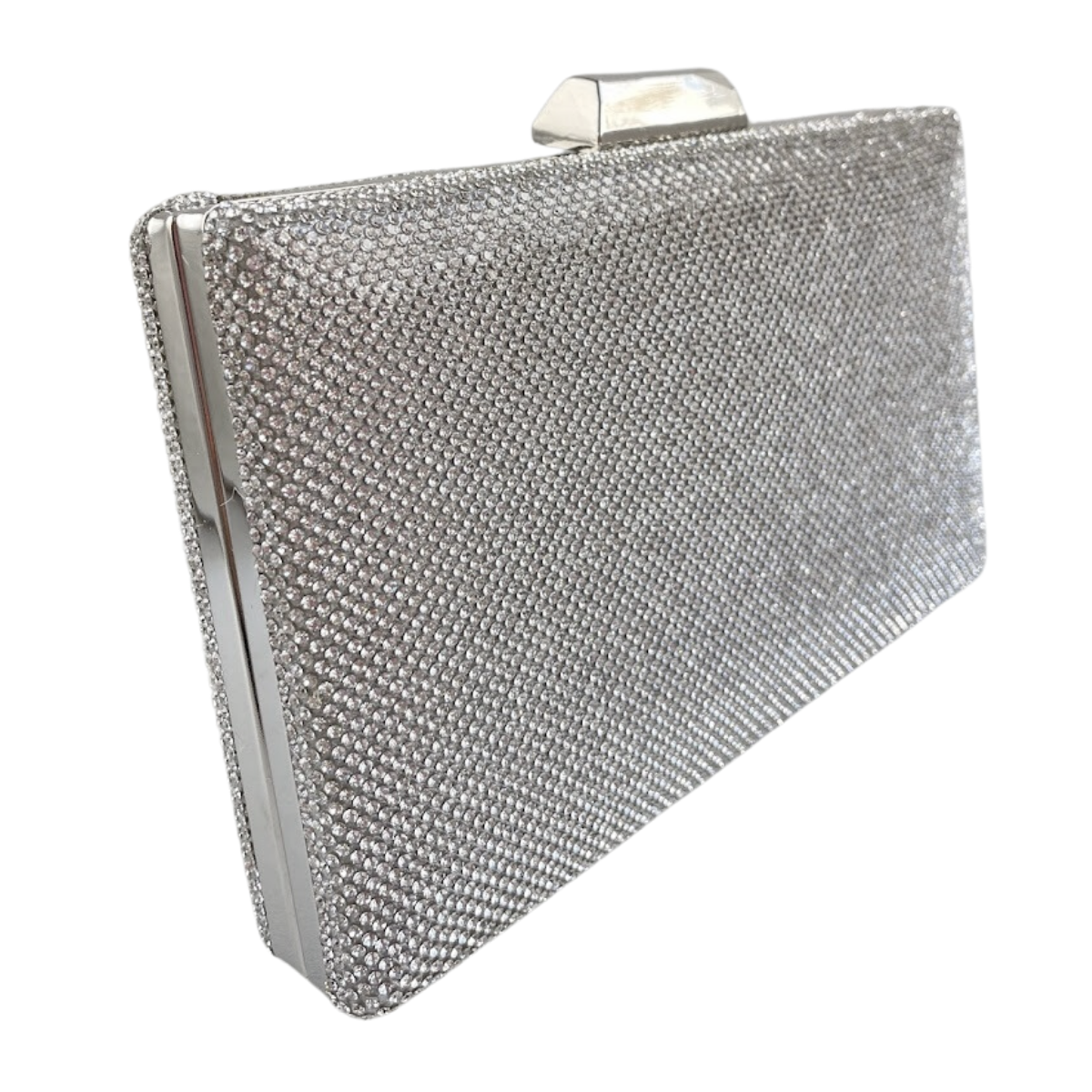 Bolsa Festa Clutch Brilho Prata