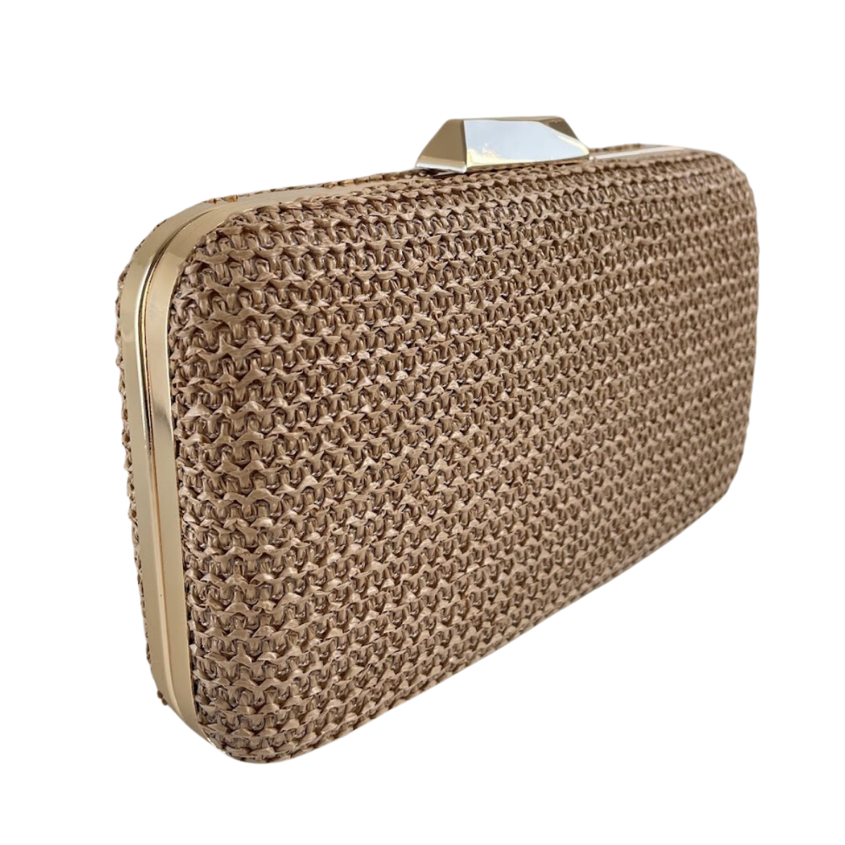 Bolsa Clutch Festa Palha Bege Escuro