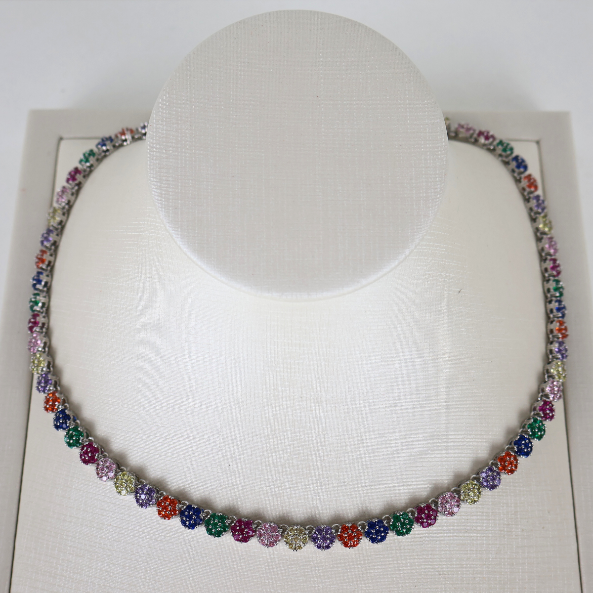 Kit Colar e Brinco - Cristal Multicor - Prateado