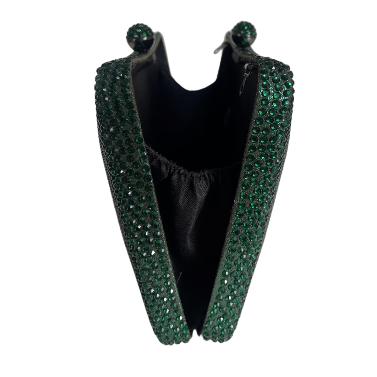 Bolsa de Festa Clutch Pedraria Verde