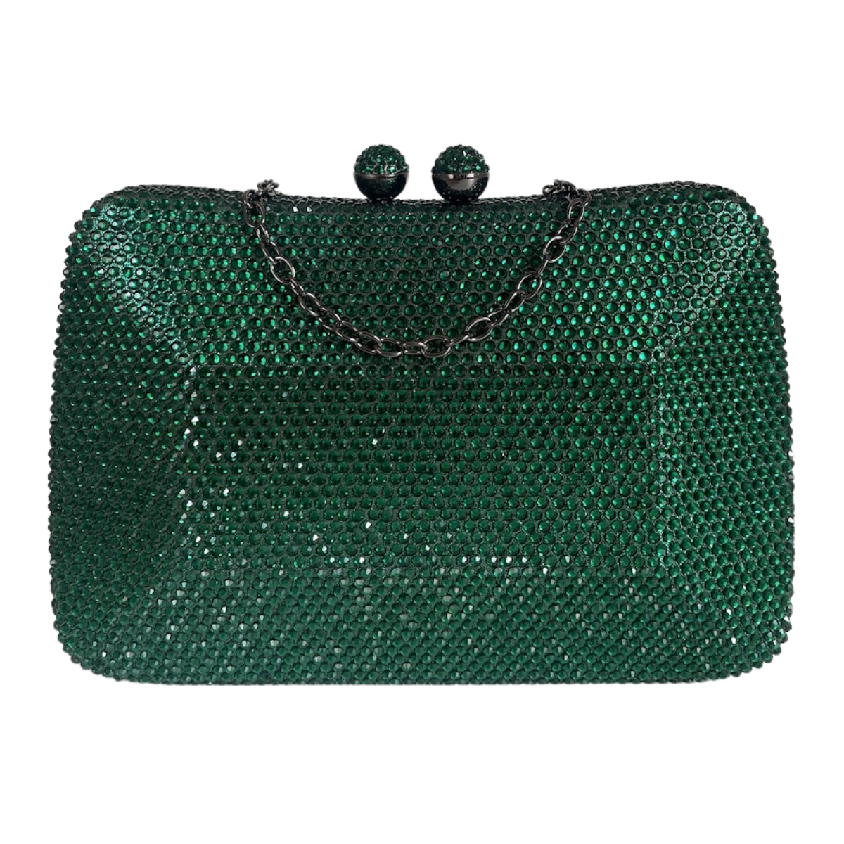 Bolsa de Festa Clutch Pedraria Verde