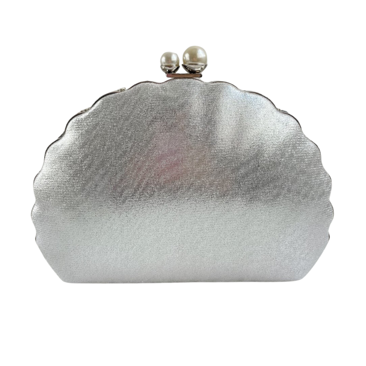 Bolsa de Festa Clutch Lantejoulas Pavão Prata - ReUse