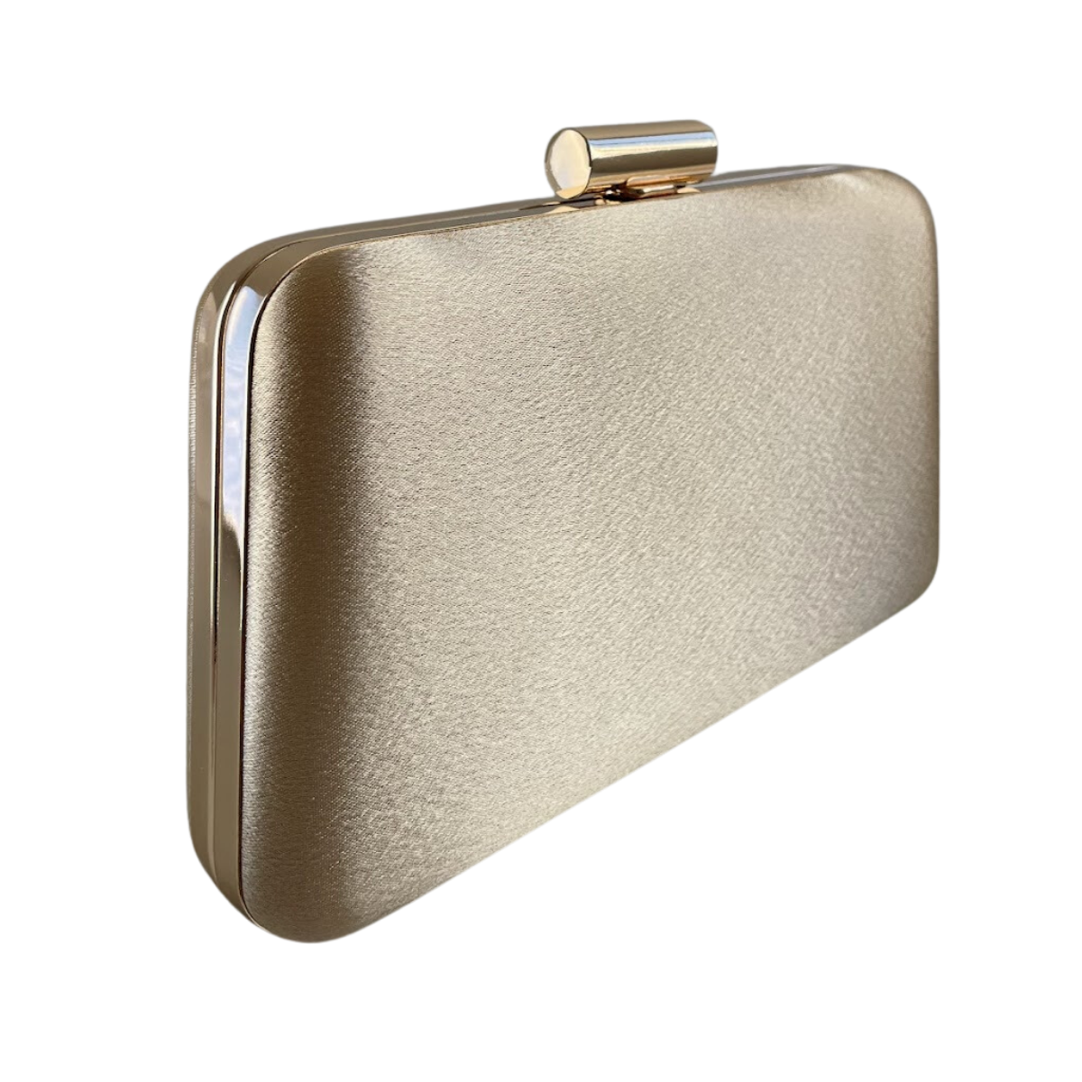 Bolsa Festa Clutch Tecido Acetinado Dourada - ReUse