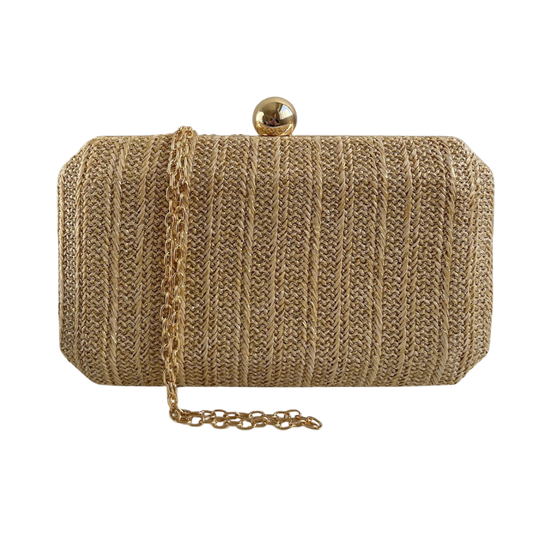 Bolsa Clutch Festa Palha Bege
