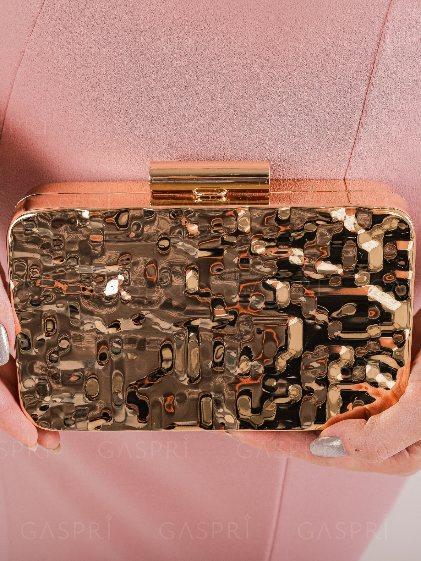Bolsa de Festa Clutch Dourada Metálica - ReUse