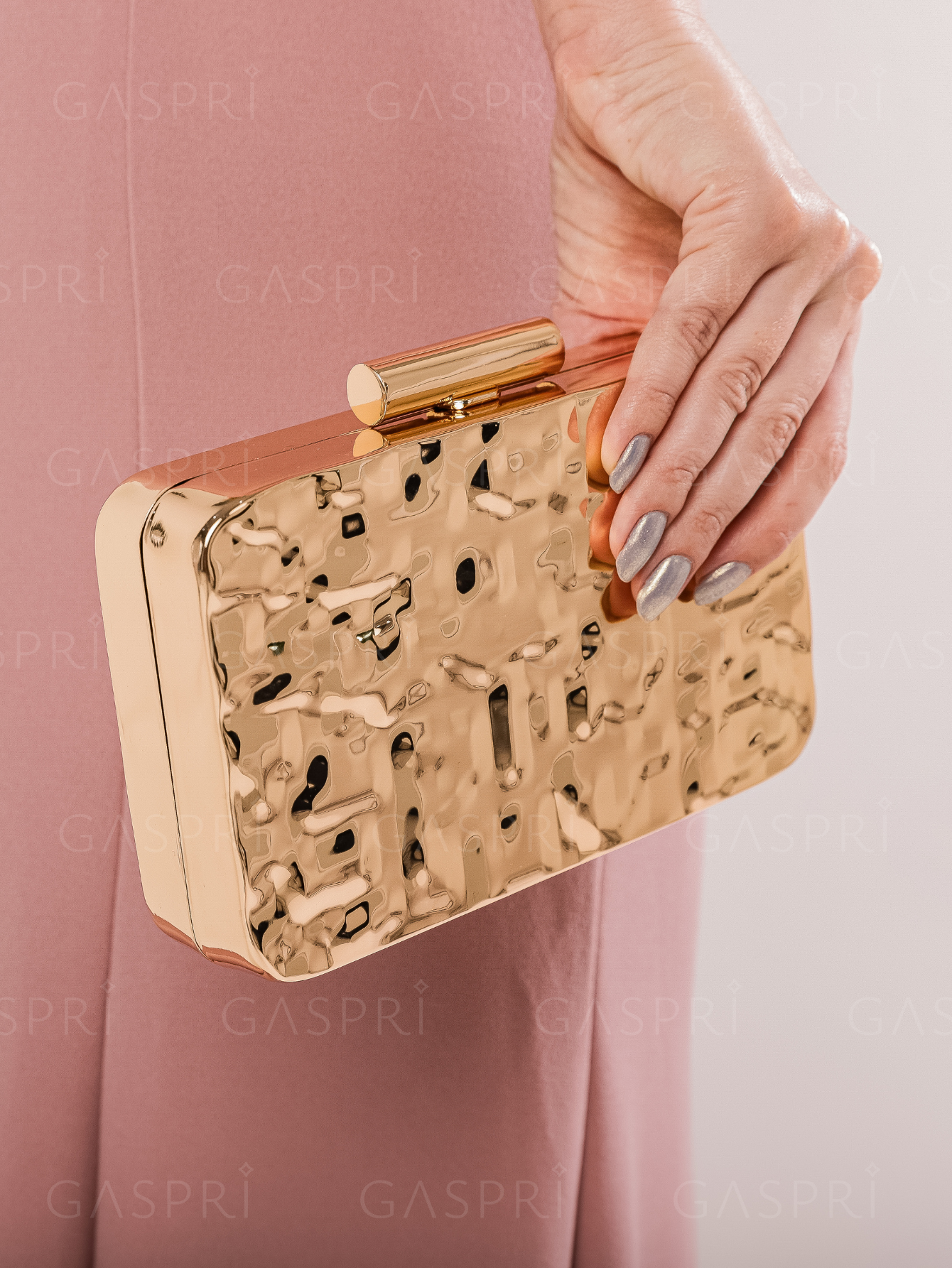 Bolsa de Festa Clutch Dourada Metálica - ReUse