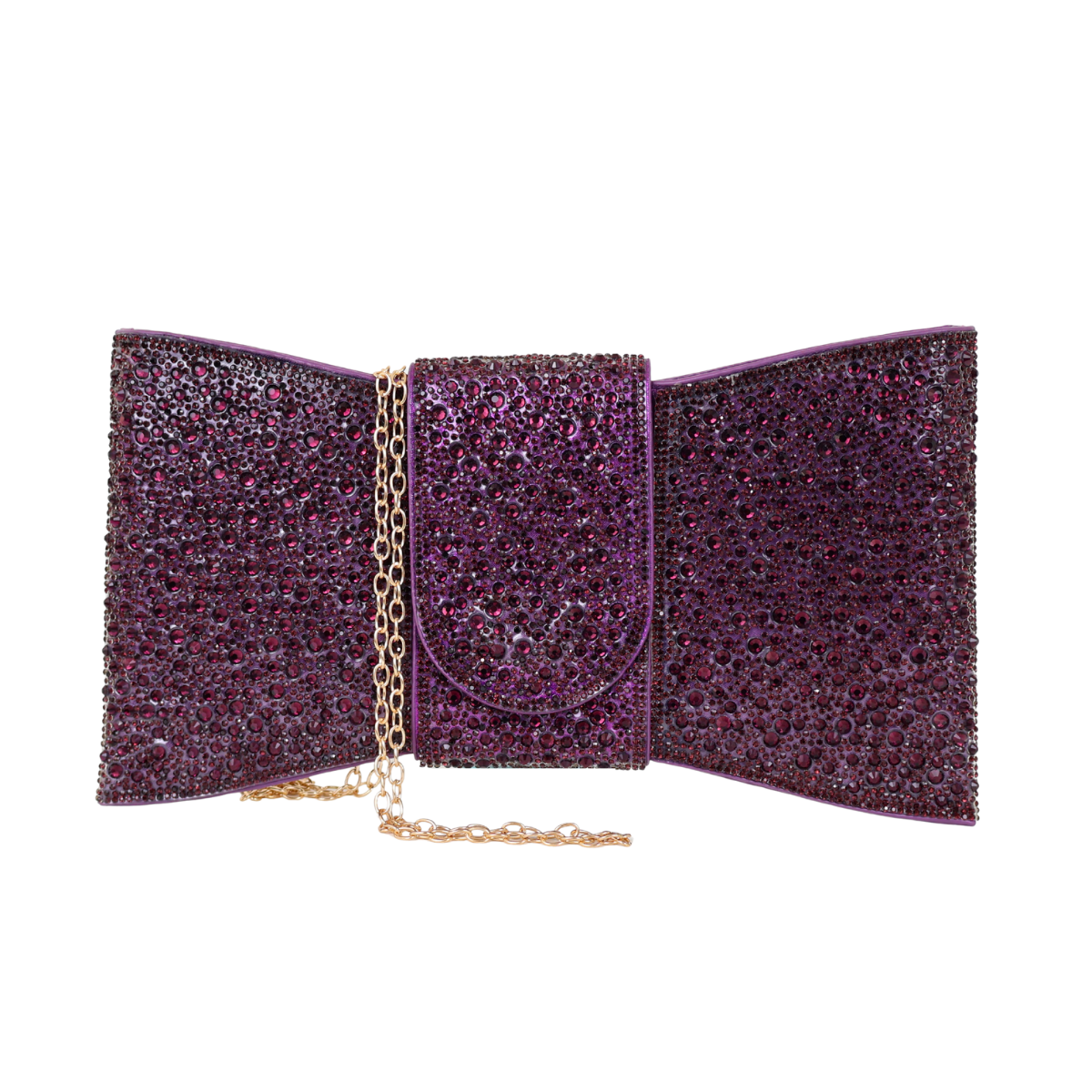 Bolsa Carteira de Festa Clutch Pedraria Roxa