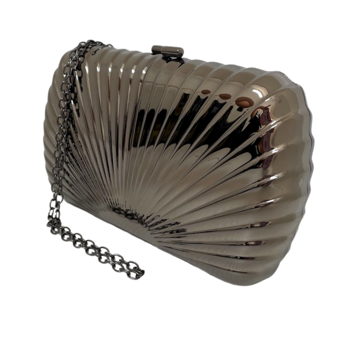 Bolsa de Festa Clutch Grafite Metalizada - ReUse
